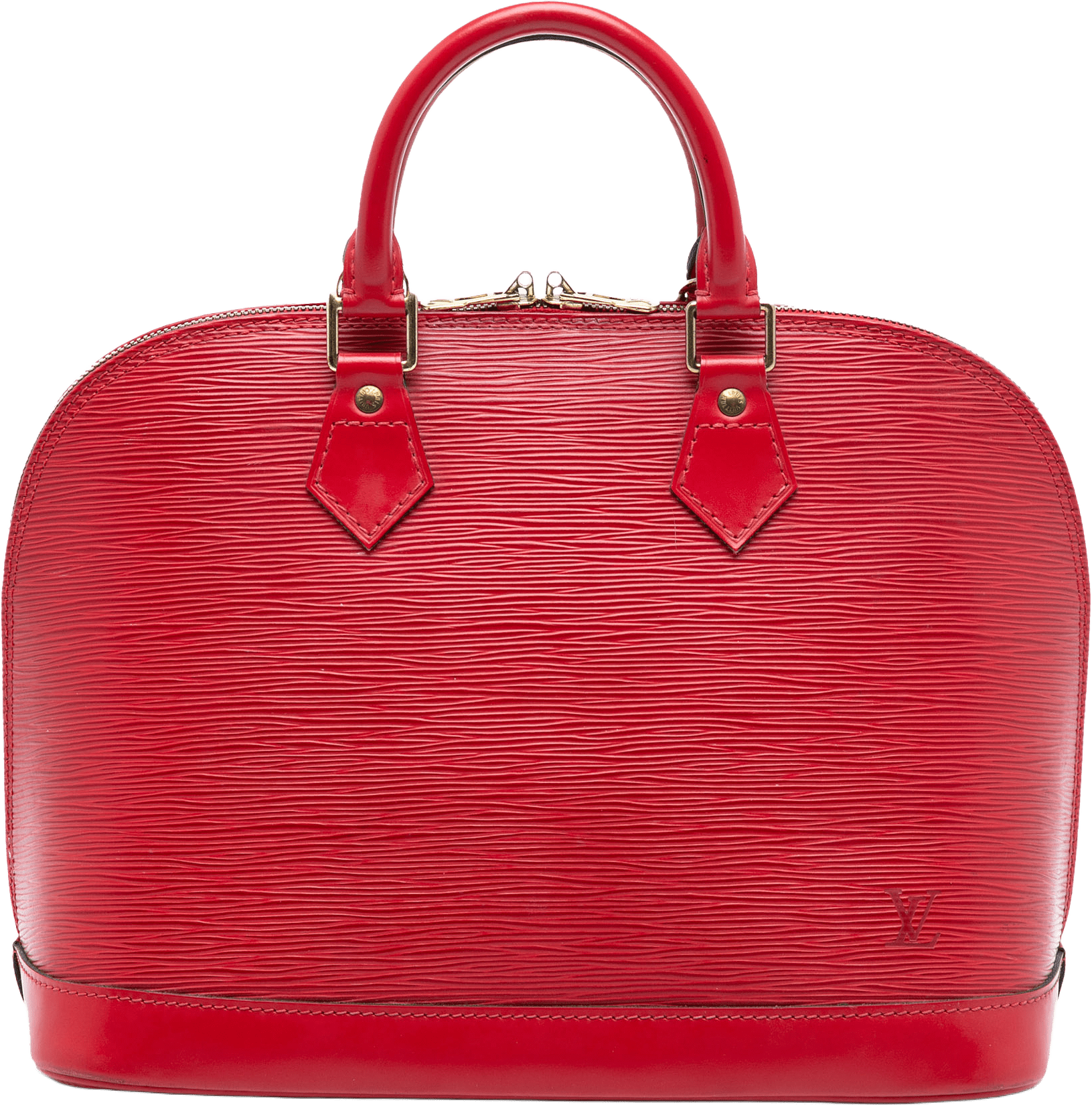 Louis Vuitton Epi Alma Pm, från Luxclusif, i färgen red.