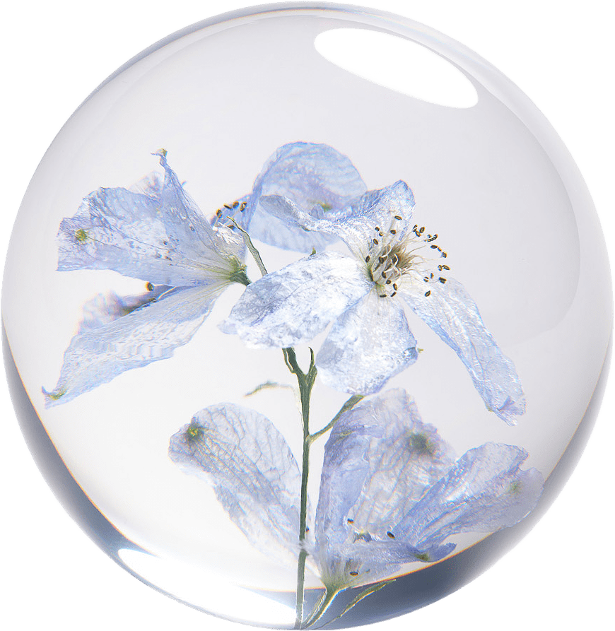 Bleu Pappersvikt, Brevtyngd, från In Flore, i färgen blå.