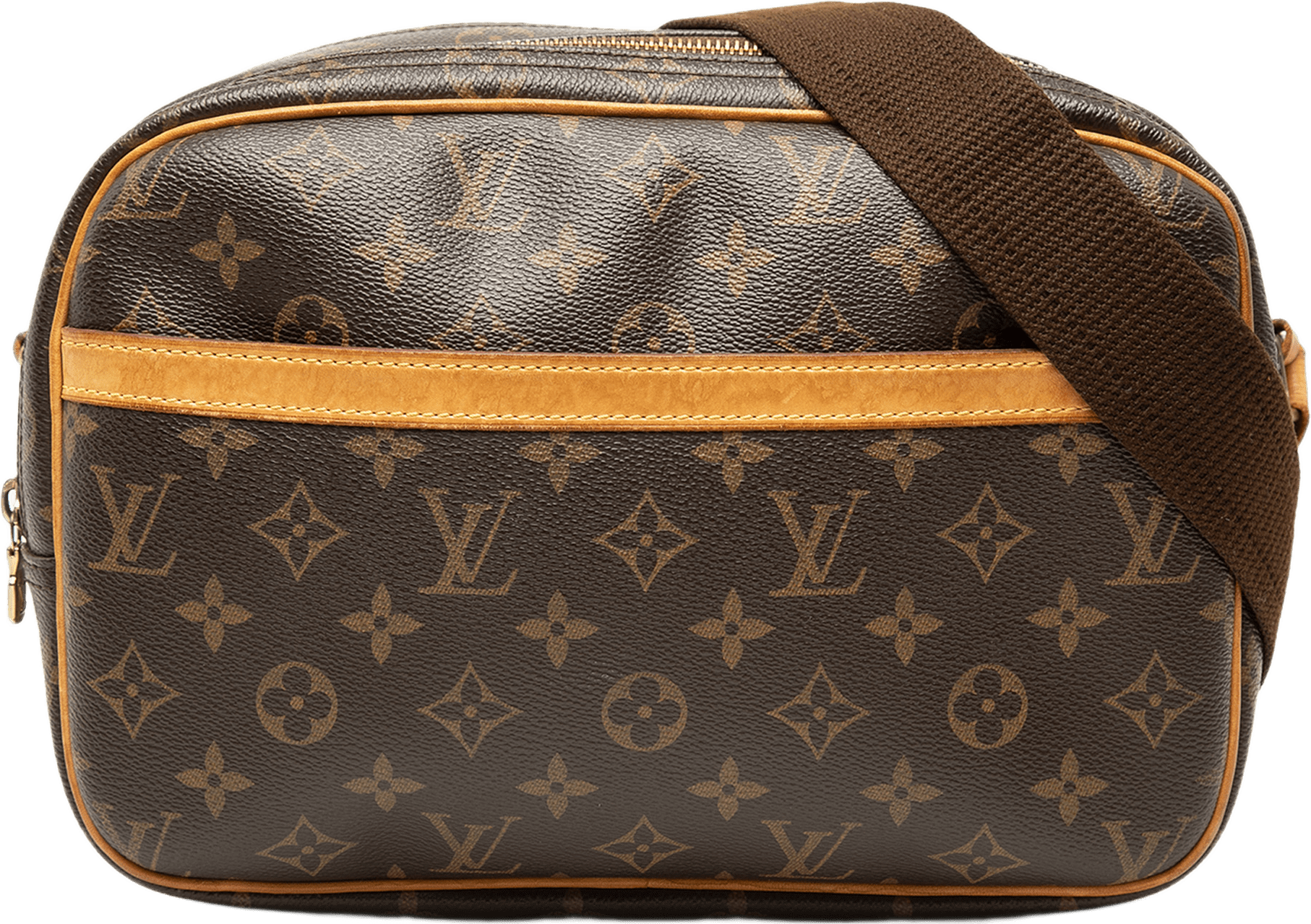 Louis Vuitton Monogram Reporter Pm, från Luxclusif, i färgen brun.