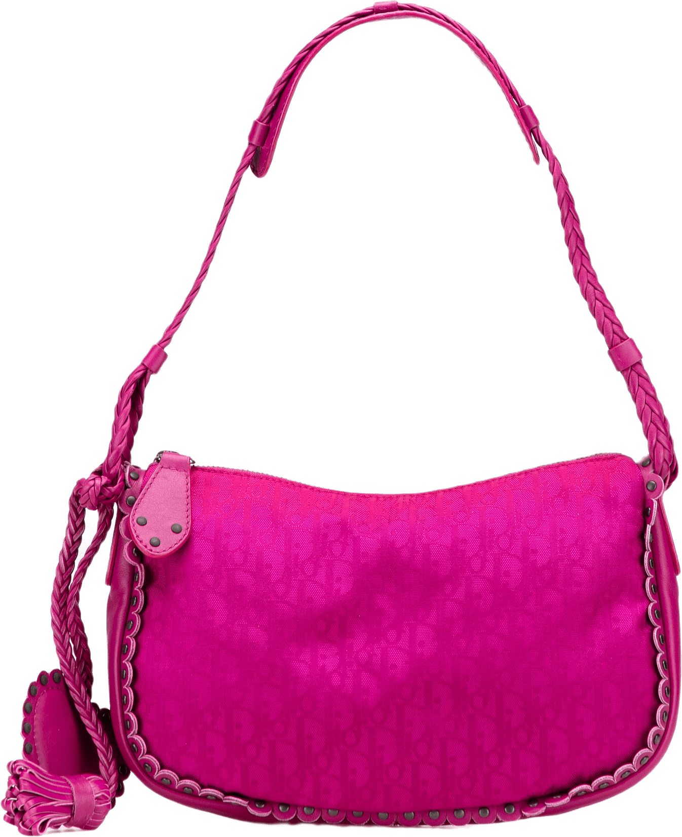 Dior Diorissimo Trotter Canvas Shoulder Bag, från Luxclusif, i färgen dark pink.
