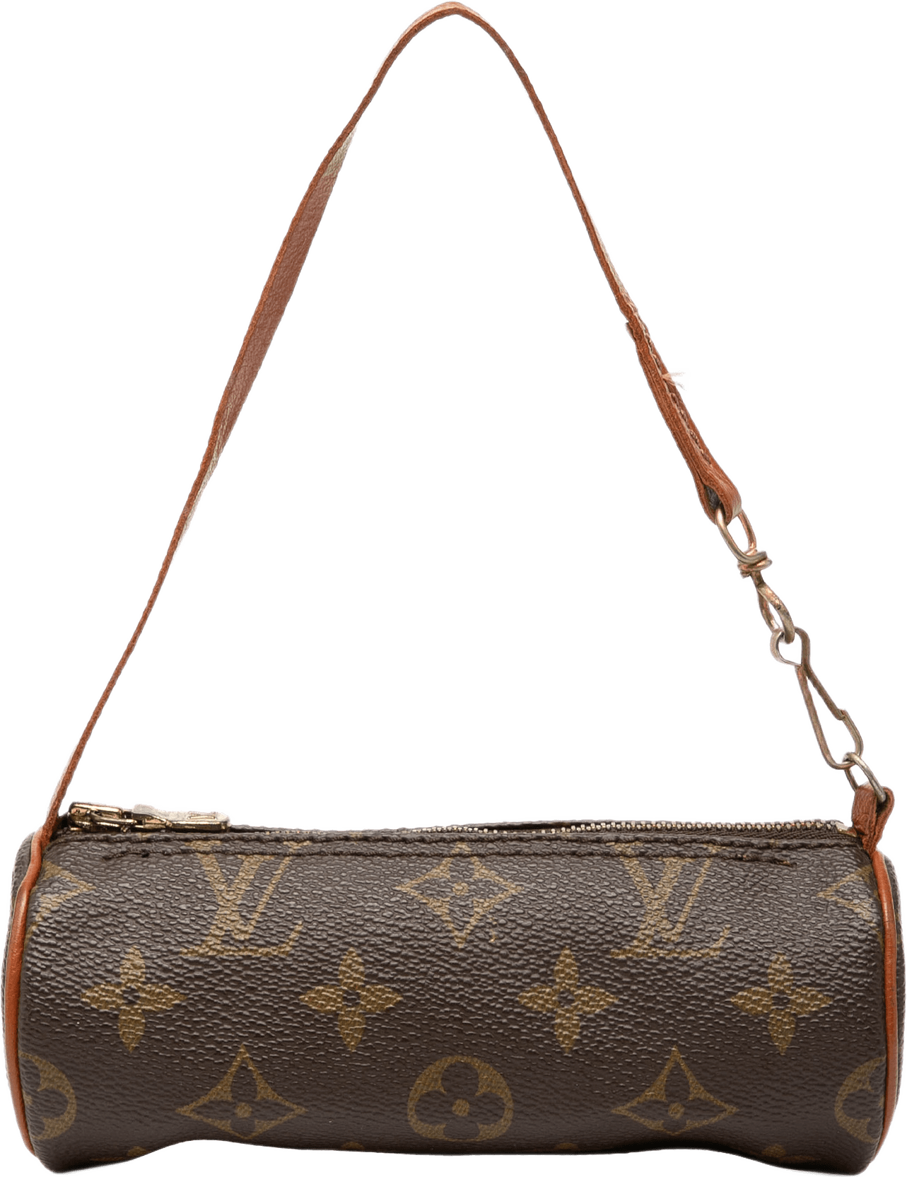 Louis Vuitton Monogram Papillon Pochette, från Luxclusif, i färgen brun.