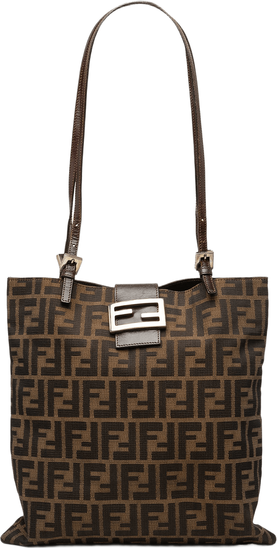 Fendi Zucca Canvas Tote, från Luxclusif, i färgen brun.