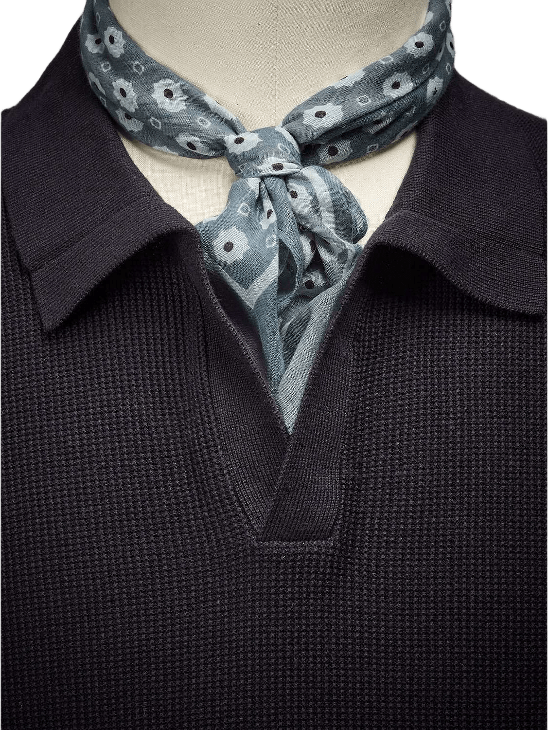 Cotton Patterned Bandana, från John Henric, i färgen grey.