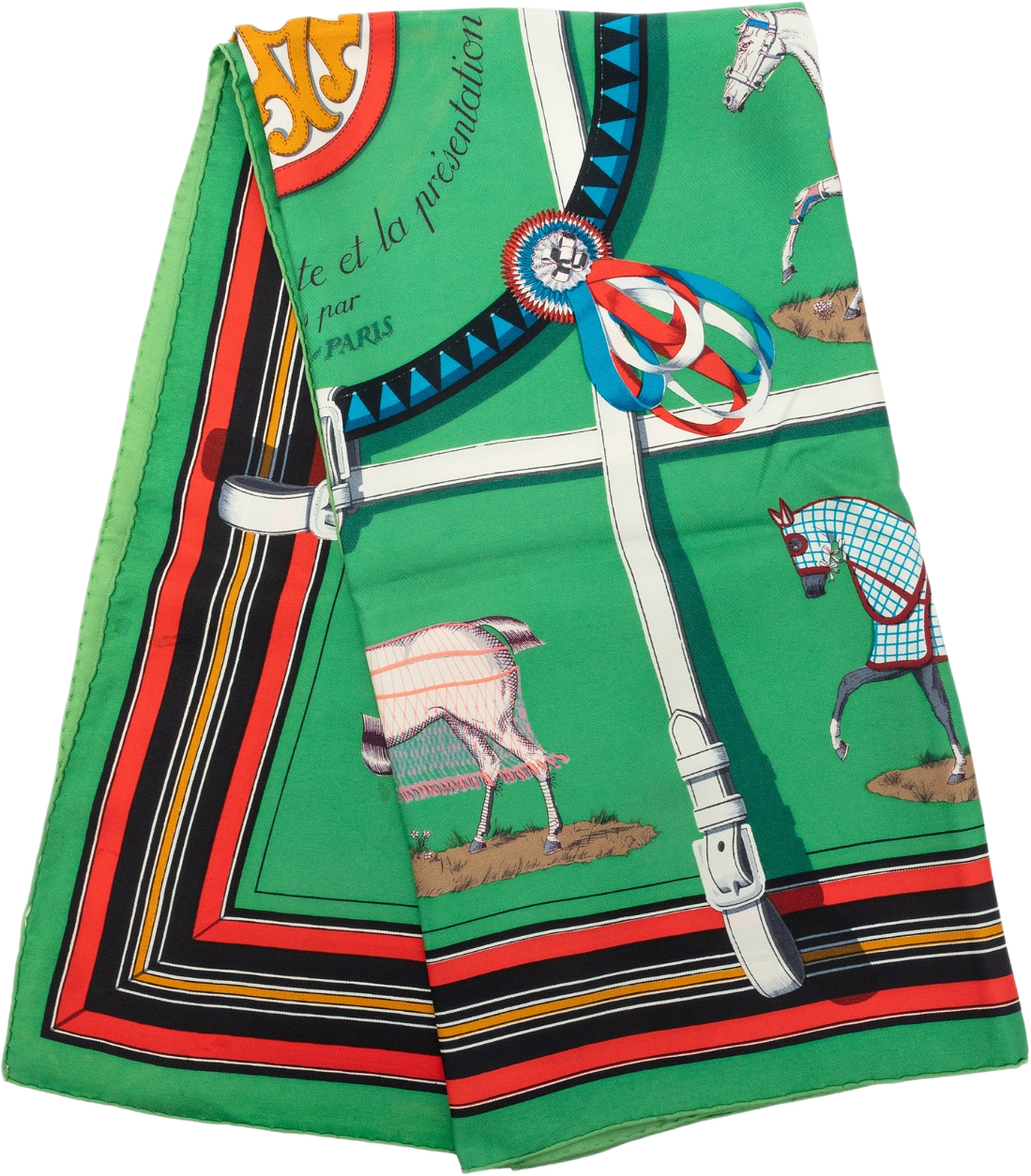 Hermès Couvertures Et Tenues De Jour Silk Scarf 90, från Luxclusif, i färgen grön.