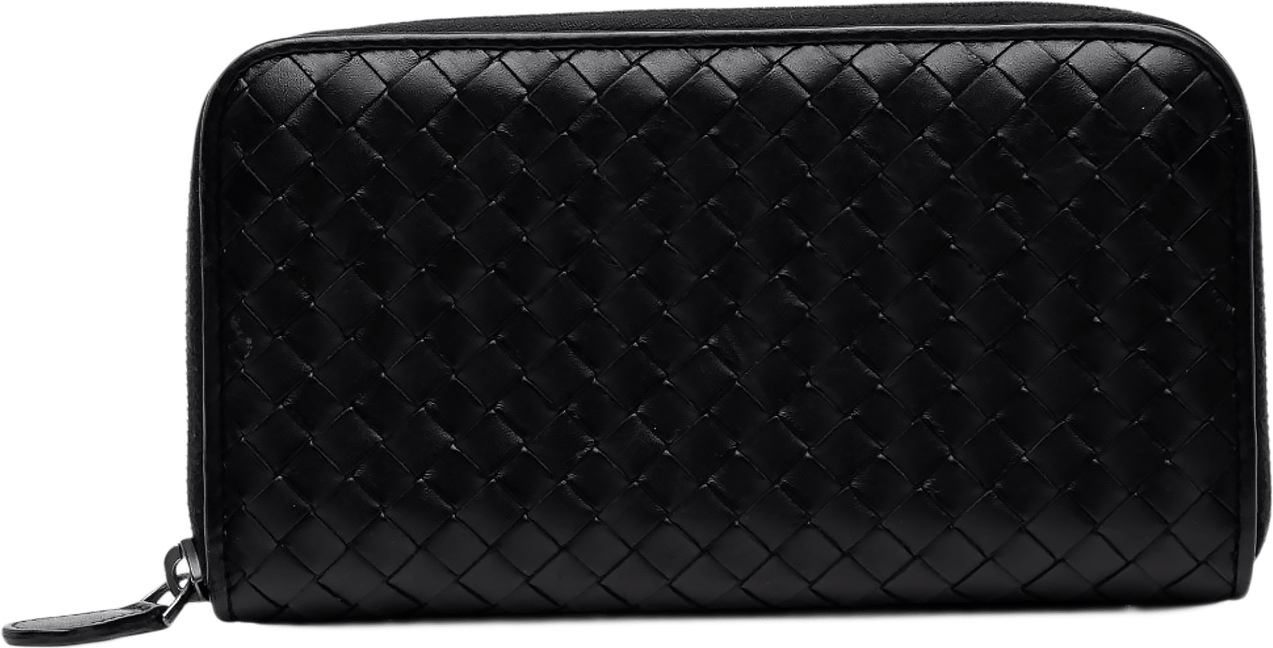 Bottega Veneta Nappa Intrecciato Zip Around Long Wallet, från Luxclusif, i färgen svart.