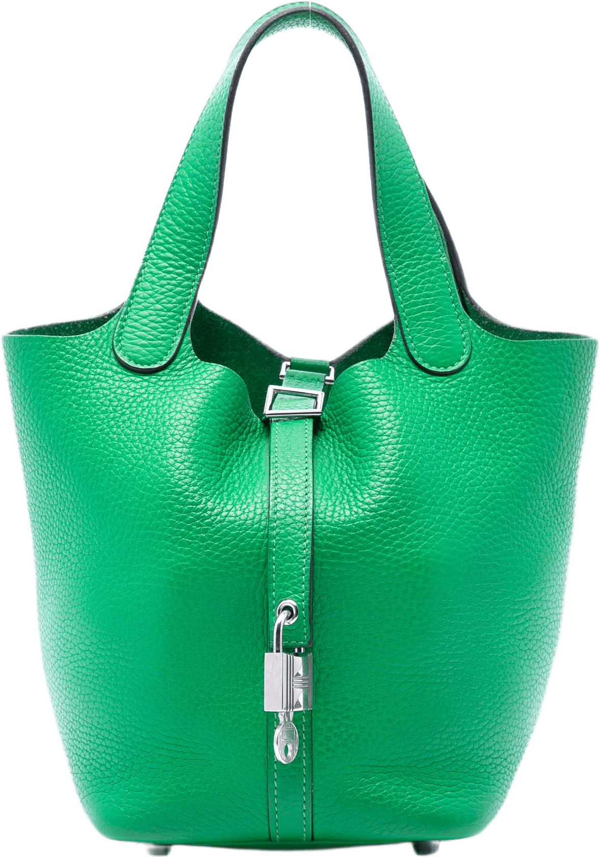 Hermès Clemence Picotin Lock 18, från Luxclusif, i färgen green.