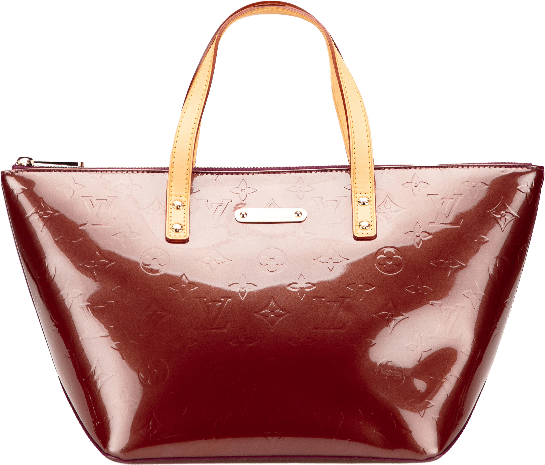 Louis Vuitton Monogram Vernis Bellevue Pm, från Luxclusif, i färgen red.