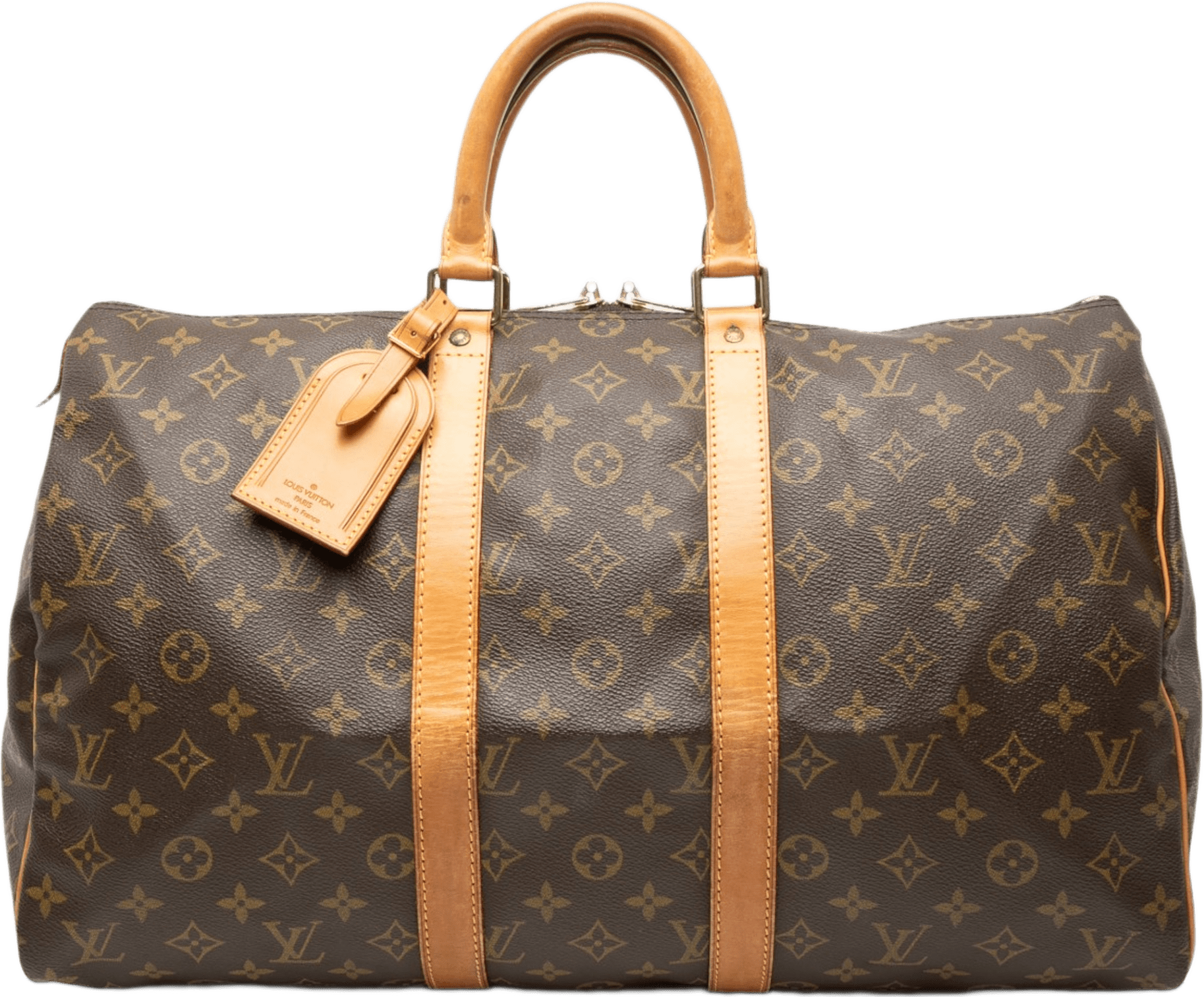 Louis Vuitton Monogram Keepall 45, från Luxclusif, i färgen brown.