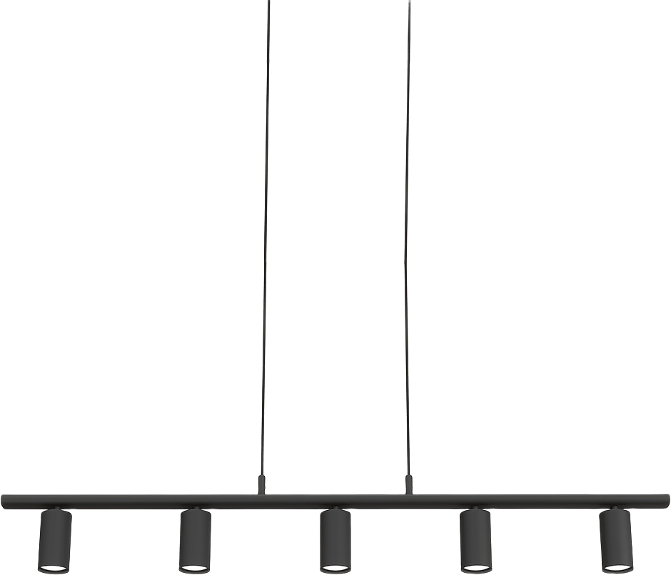 Pendel Lucy Linjär 5 Lampor, från Belid, i färgen mattsvart.