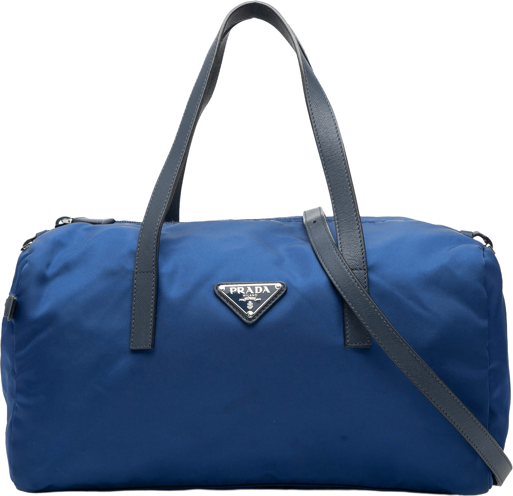 Prada Tessuto Satchel, från Luxclusif, i färgen blue.