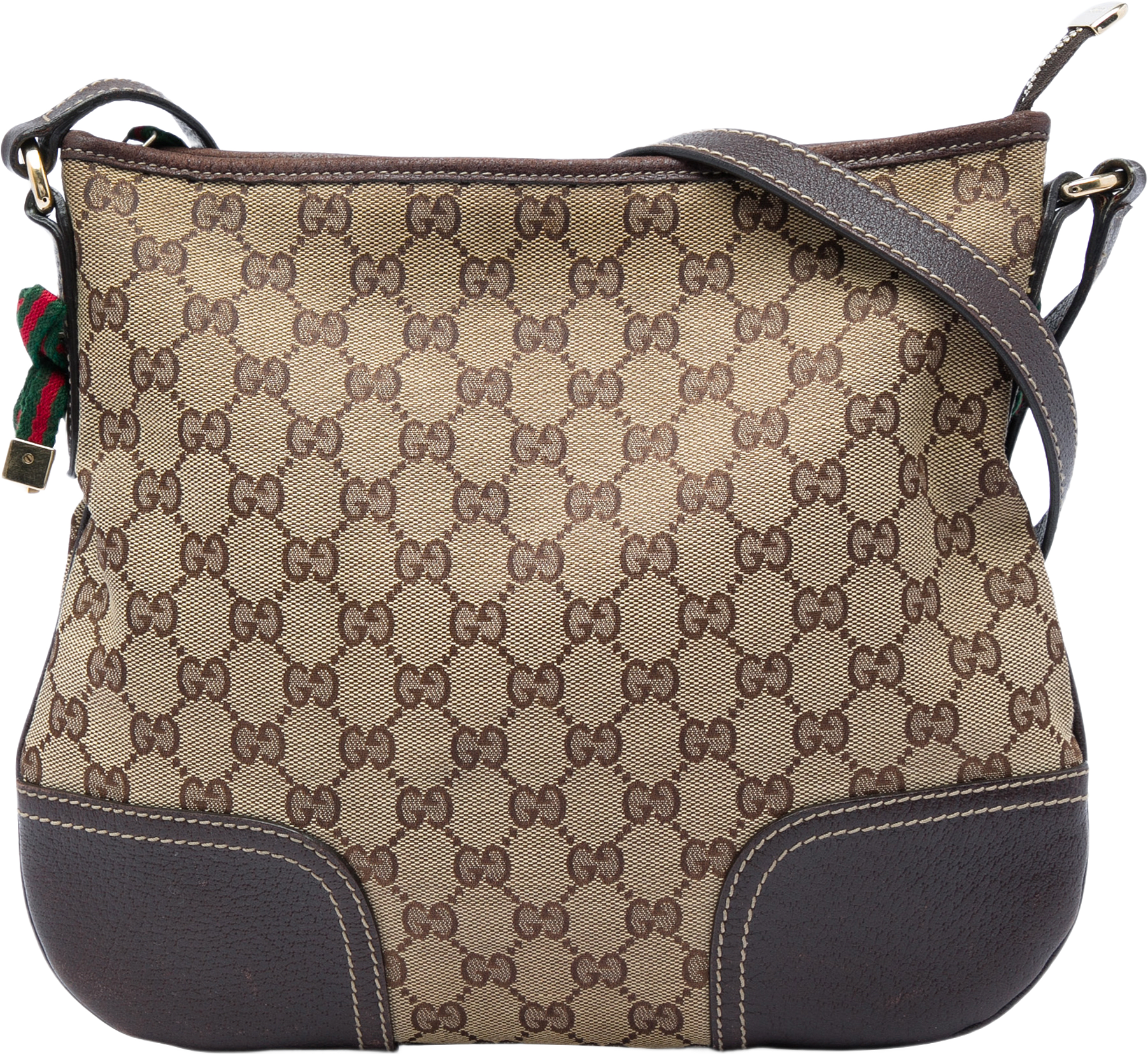 Gucci Gg Canvas Web Princy Crossbody, från Luxclusif, i färgen beige.