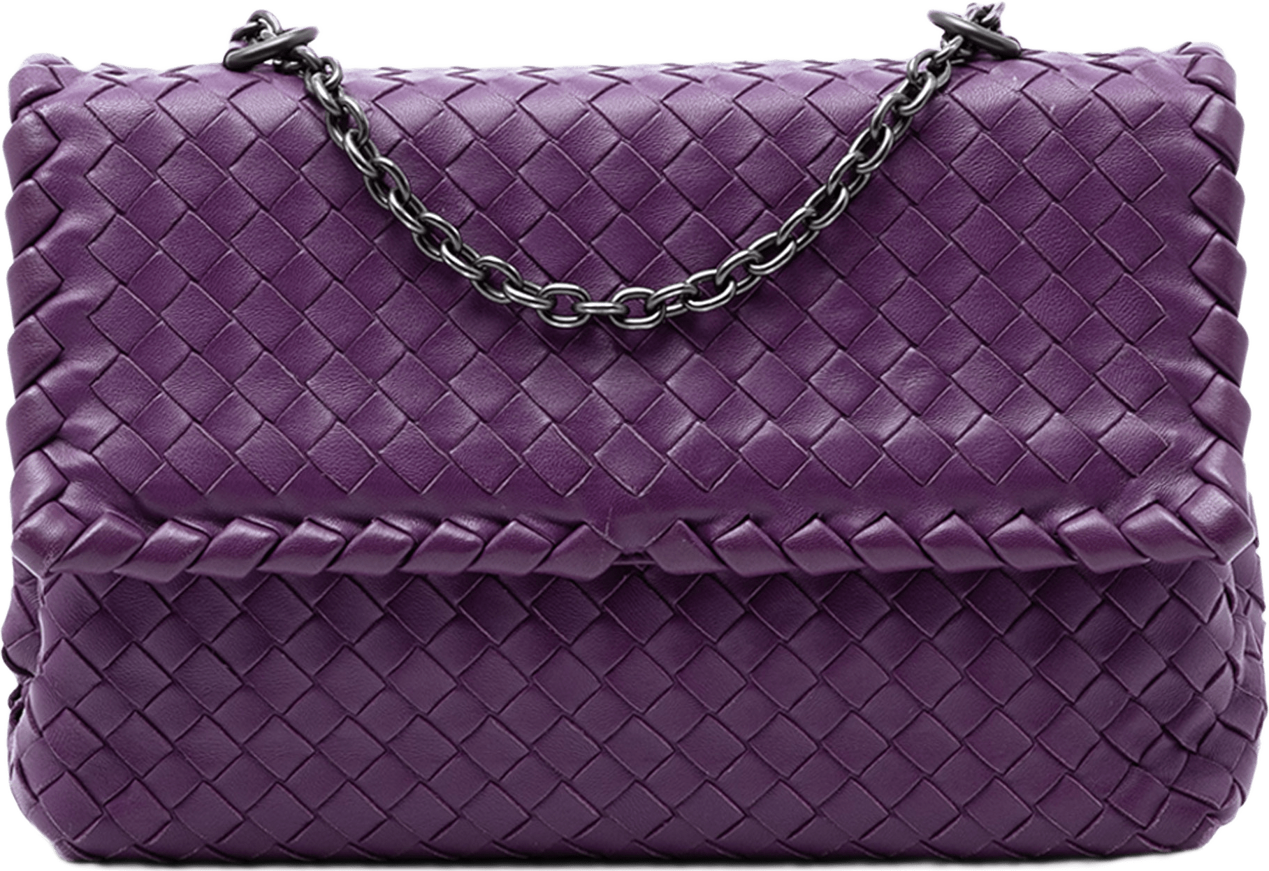 Bottega Veneta Small Nappa Intrecciato Olimpia Shoulder Bag, från Luxclusif, i färgen dark purple.