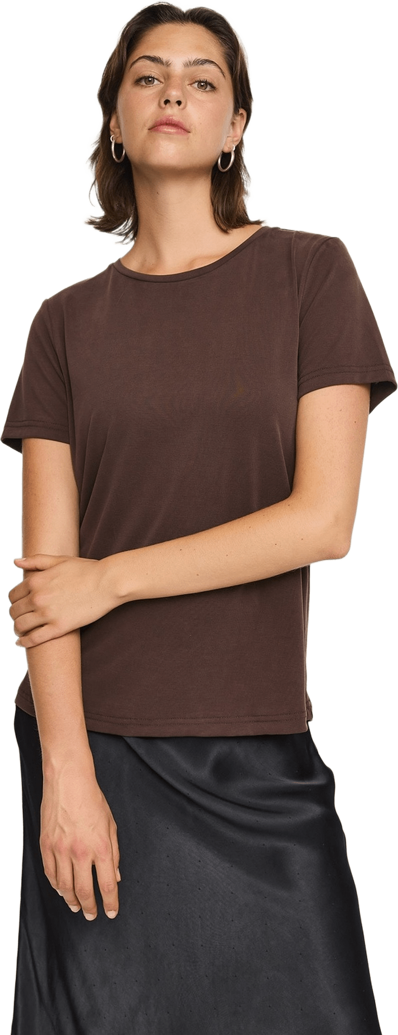 Srella T-shirt, från Soft Rebels, i färgen coffee bean.