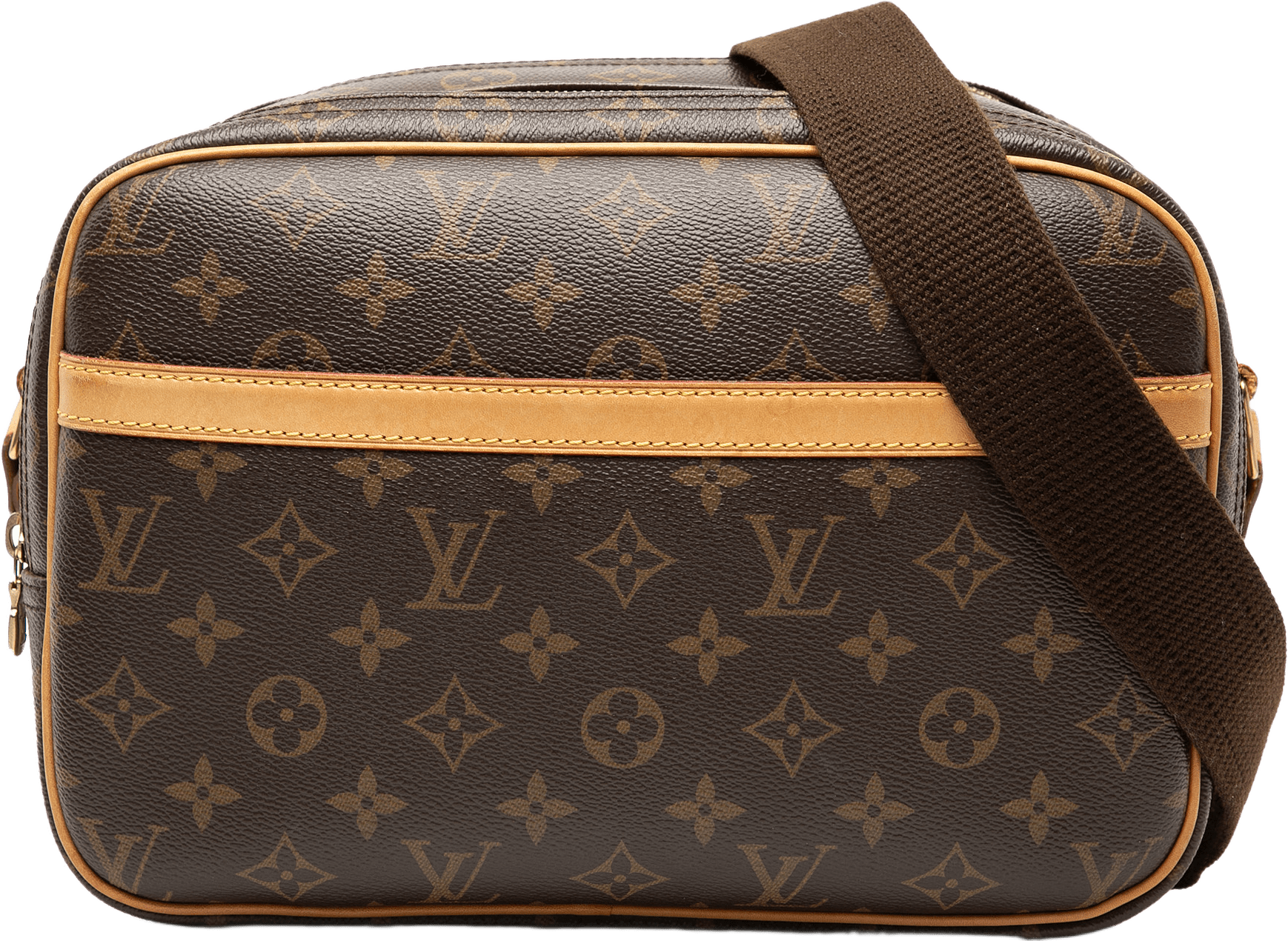 Louis Vuitton Monogram Reporter Pm, från Luxclusif, i färgen brown.