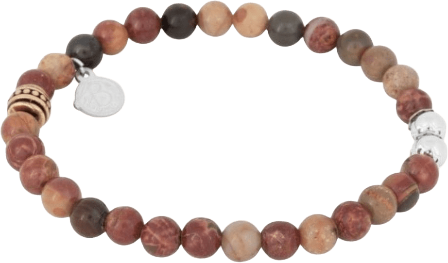 Bonny Beaded Bracelet Red, från by BILLGREN, i färgen röd/brun.