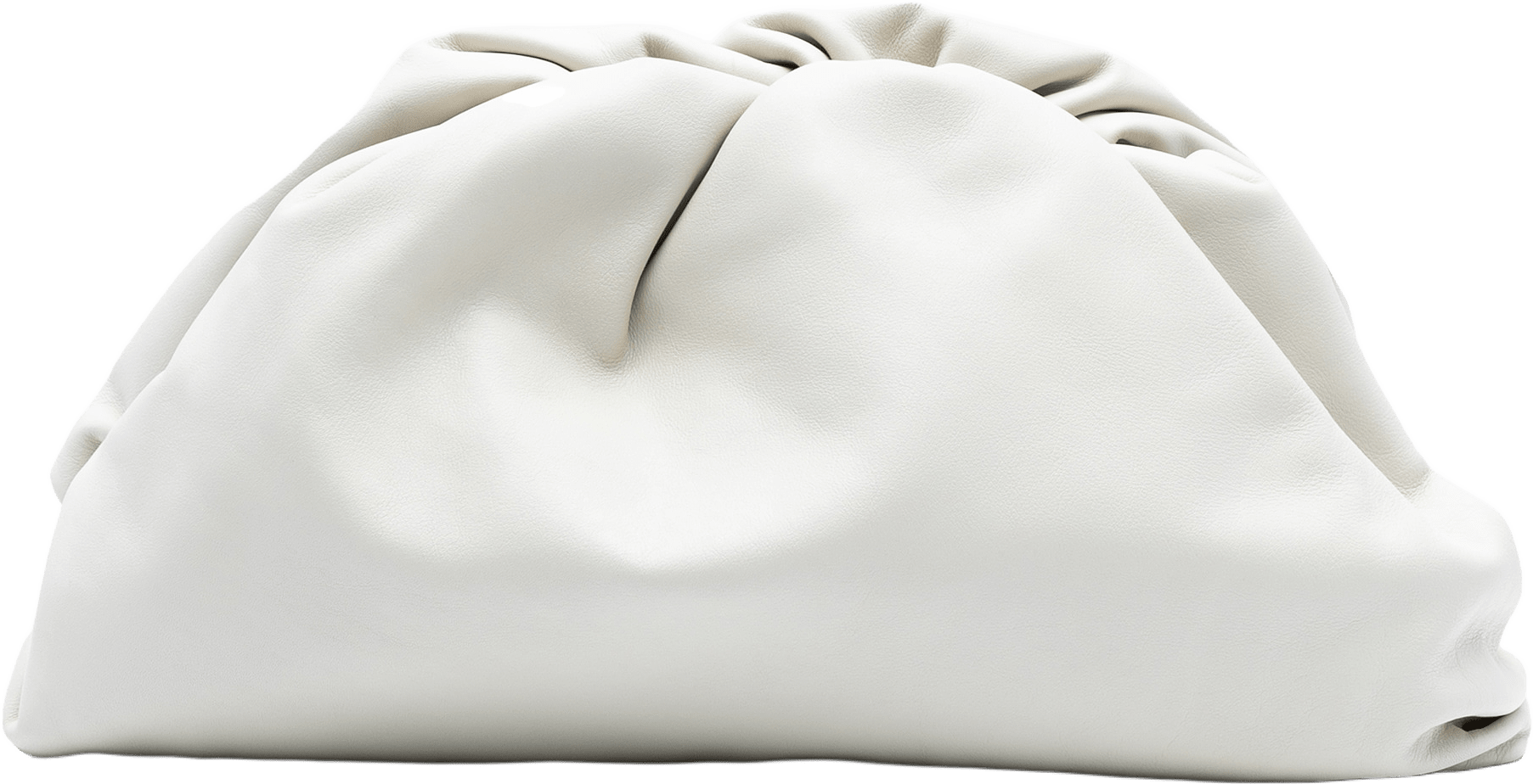 Bottega Veneta Lambskin The Pouch, från Luxclusif, i färgen white.