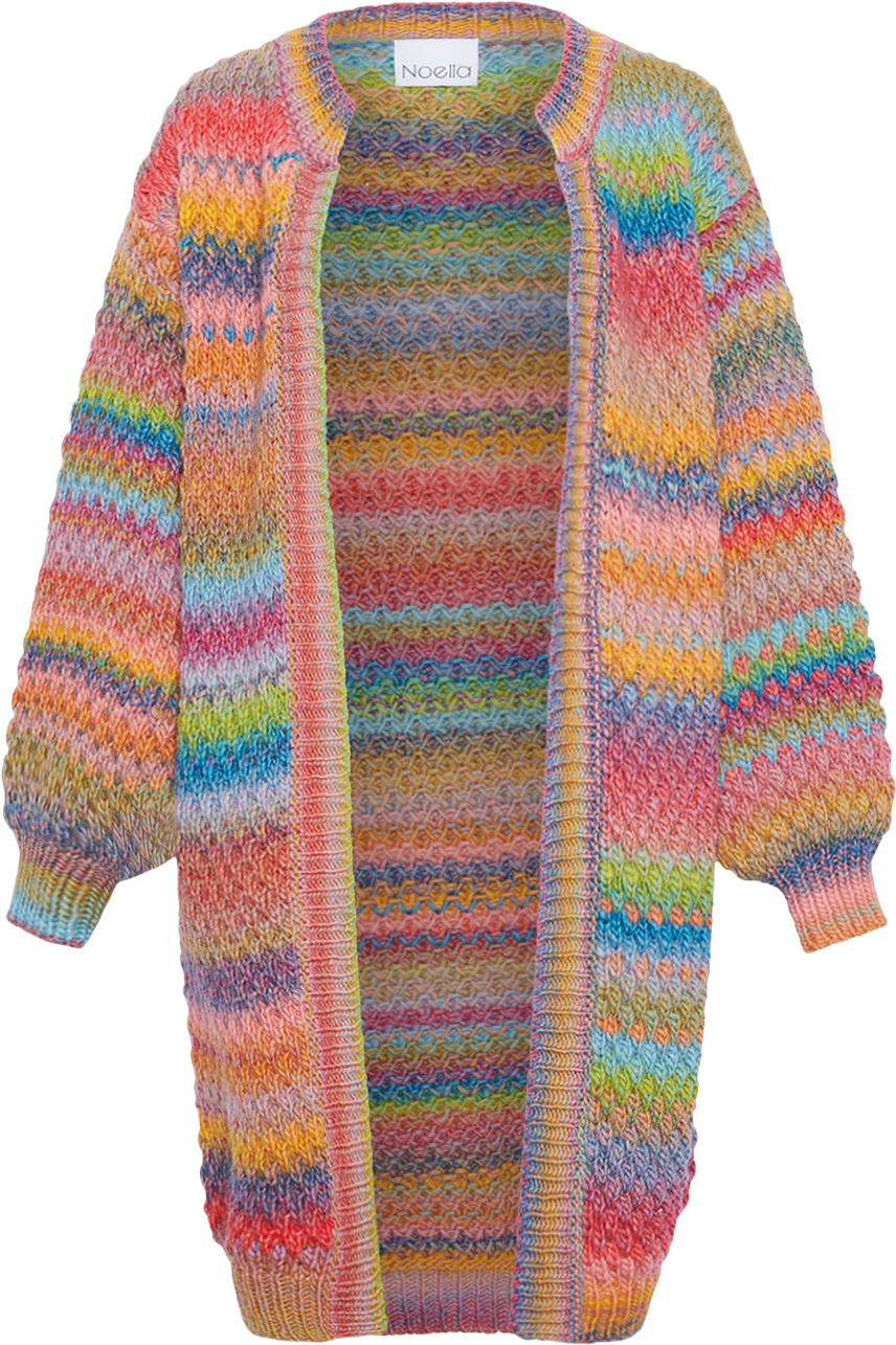 Gio Knit Cardigan - Candy Mix, från Noella, i färgen candy mix.