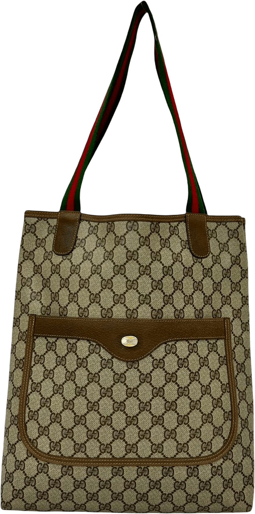 Gucci Gg Supreme Web Tote, från Luxclusif, i färgen beige.