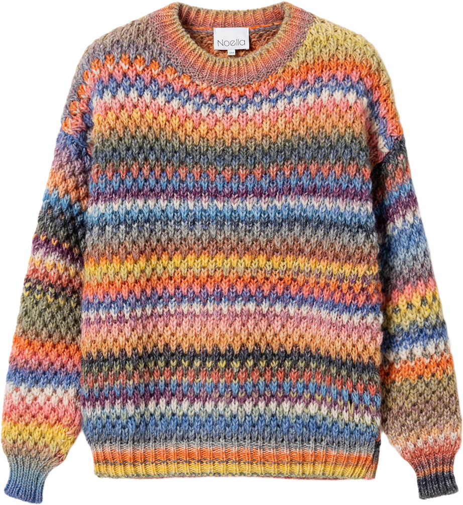 Gio Knit Sweater - Multi Mix, från Noella, i färgen multi mix.