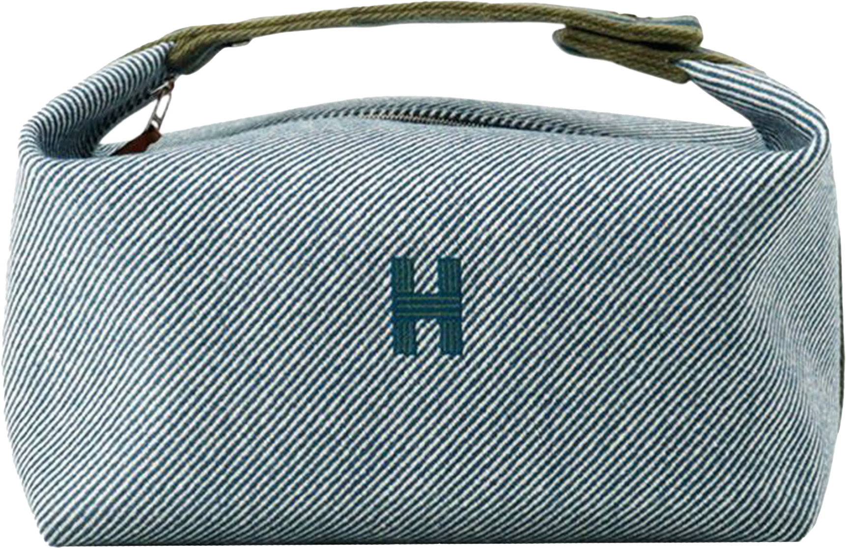 Hermès Large Wool Bride A Brac H Natte Case, från Luxclusif, i färgen navy.