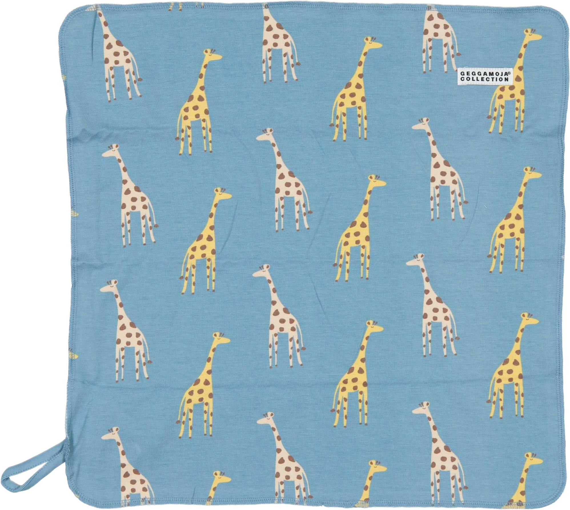 Snuttefilt Bambu, från Geggamoja, i färgen blue giraffe.