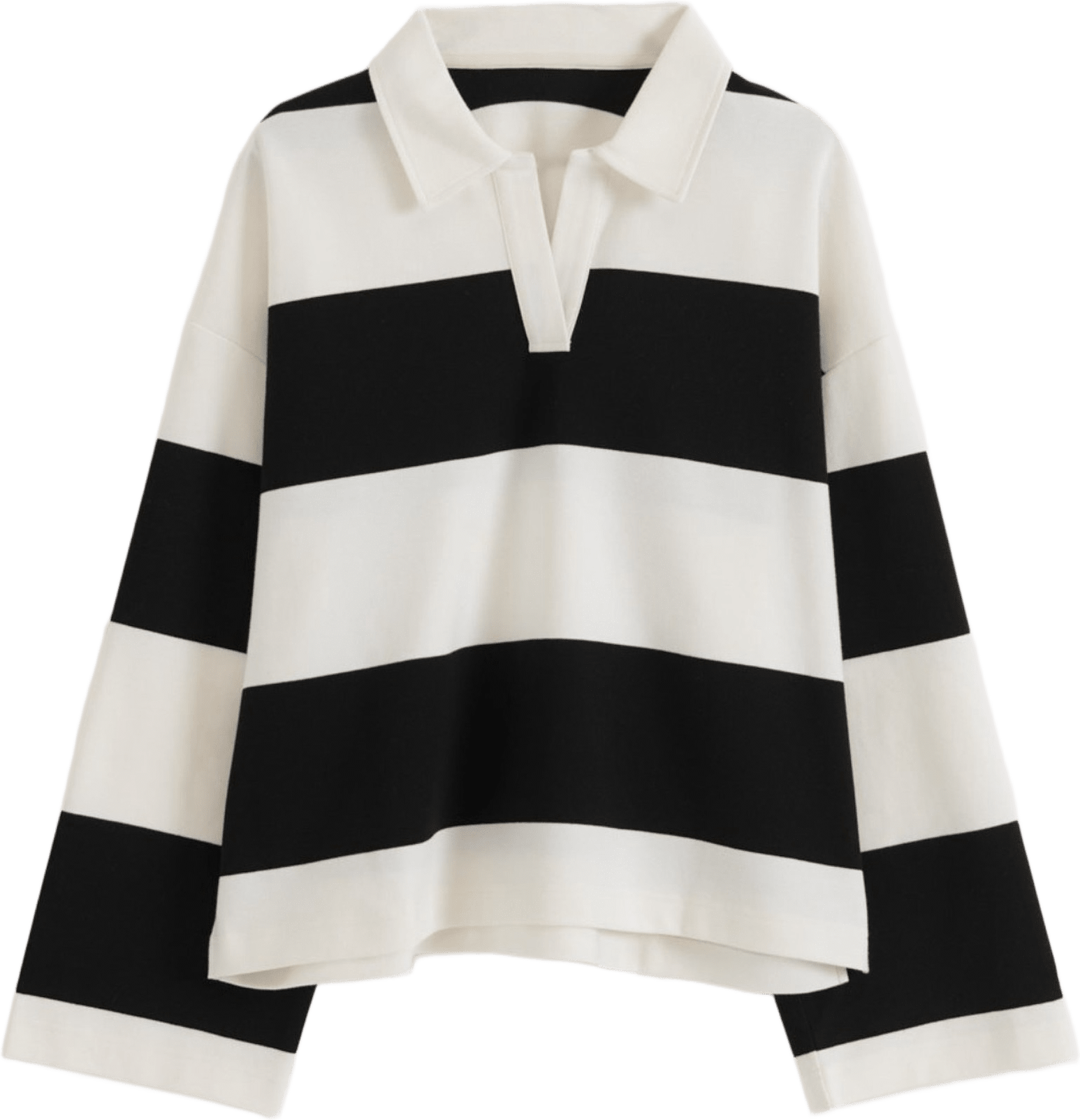 Rugby Shirt, från aim'n, i färgen black stripe.