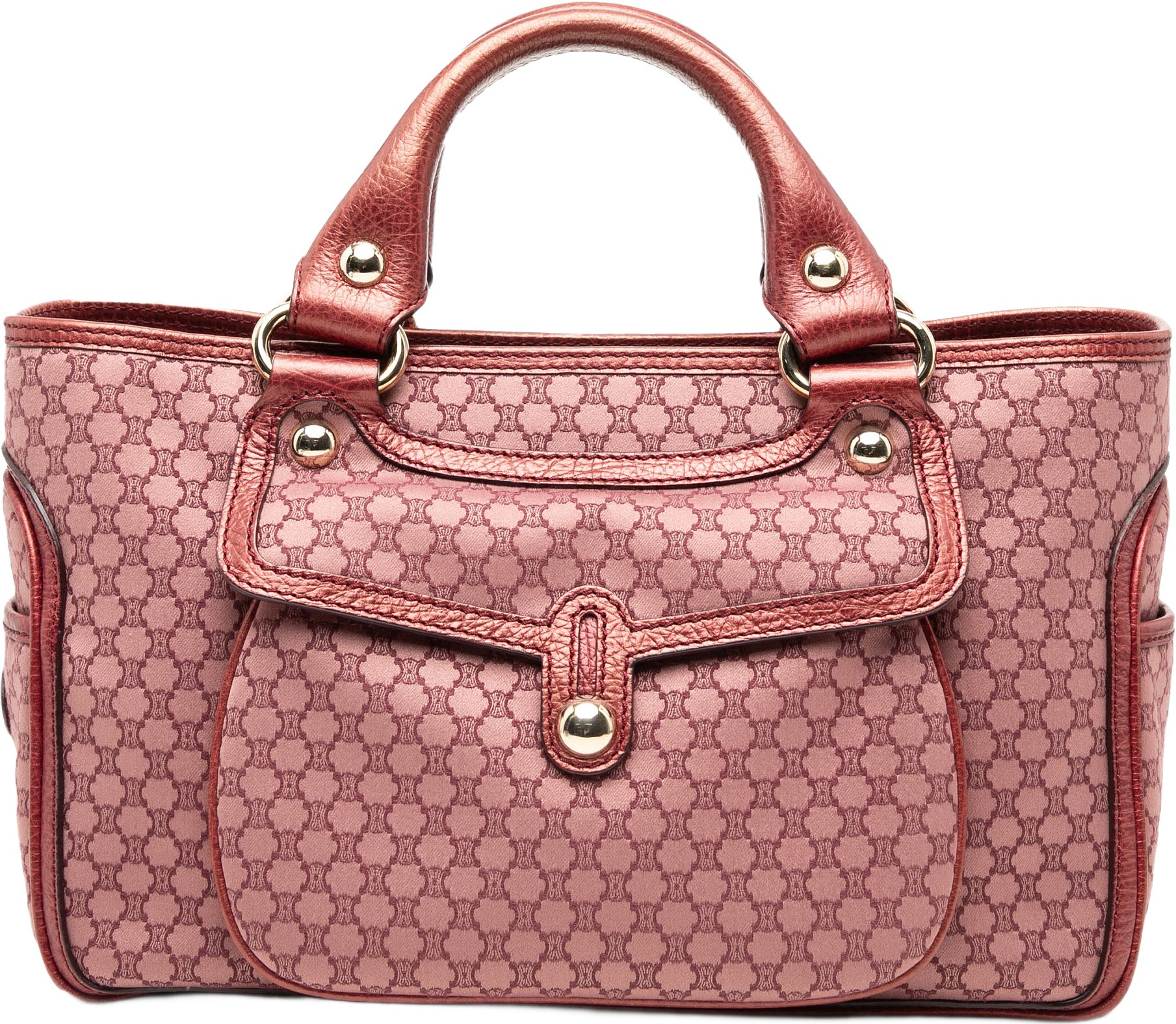 Celine Macadam Canvas Boogie Handbag, från Luxclusif, i färgen rosa.