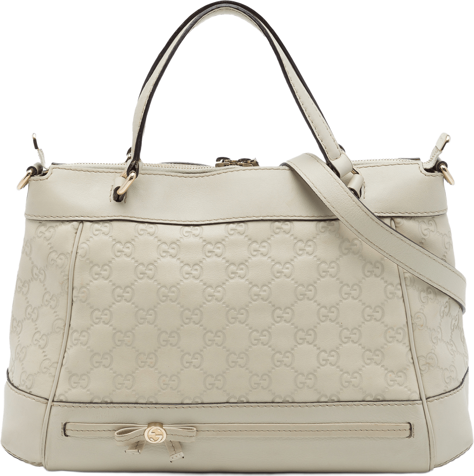 Gucci Guccissima Mayfair Satchel, från Luxclusif, i färgen brun.