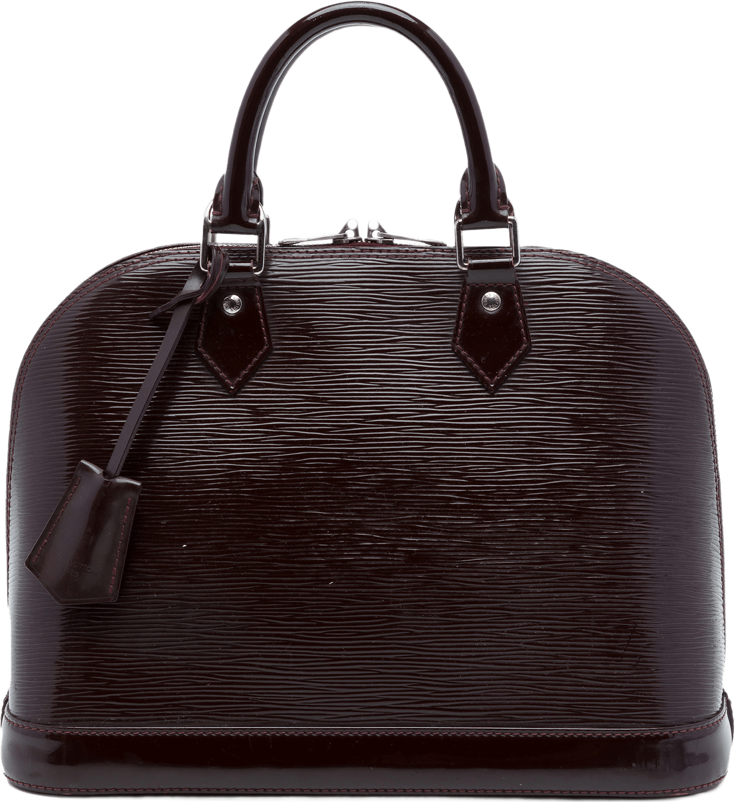 Louis Vuitton Electric Epi Alma Pm, från Luxclusif, i färgen purpur.