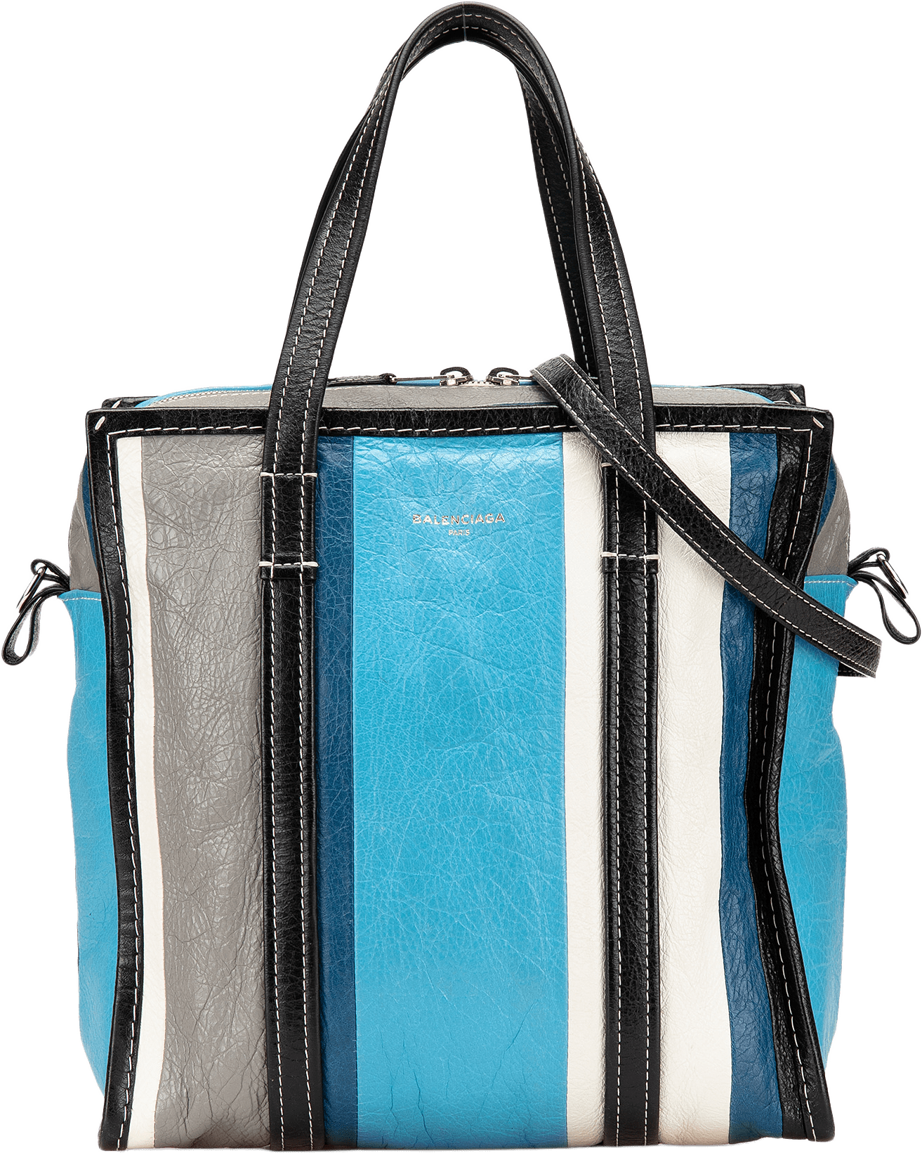 Balenciaga S Lambskin Bazar Shopper Satchel, från Luxclusif, i färgen aqua.