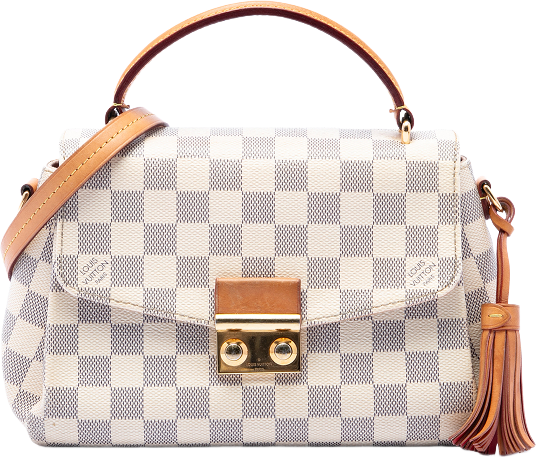 Louis Vuitton Damier Azur Croisette, från Luxclusif, i färgen vit.