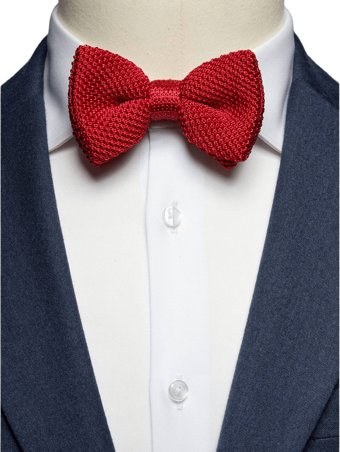 Knitted Bow Tie, från John Henric, i färgen red.