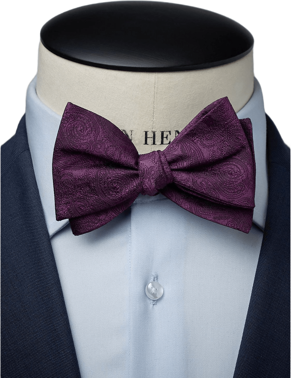 Silk Woven Formal Bow Tie Self Tied, från John Henric, i färgen purple.