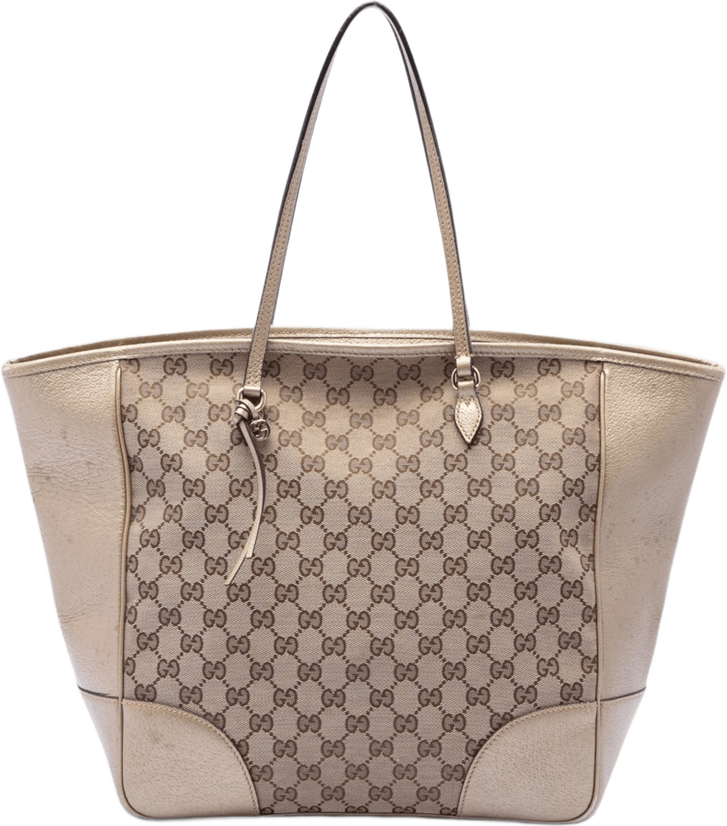 Gucci Gg Canvas And Leather Bree Tote, från Luxclusif, i färgen beige.