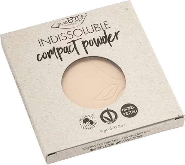 Indissoluble Compact Powder - Refill, från PuroBio, i färgen 02 refill.