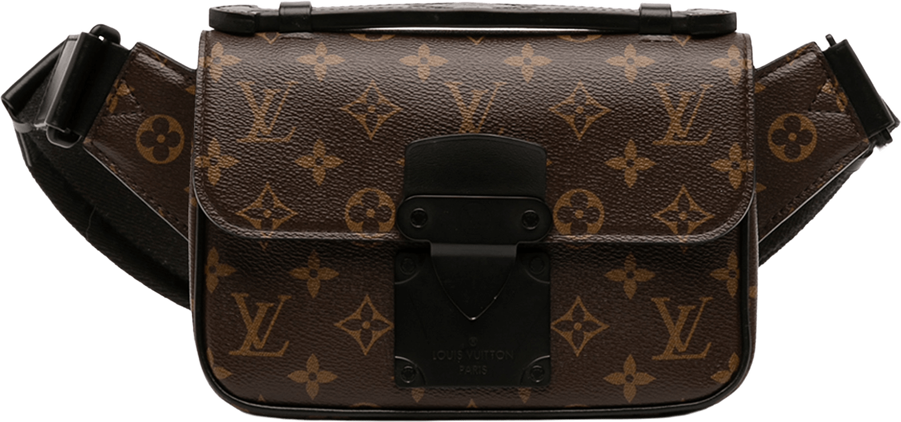 Louis Vuitton Monogram S Lock Sling, från Luxclusif, i färgen brown.