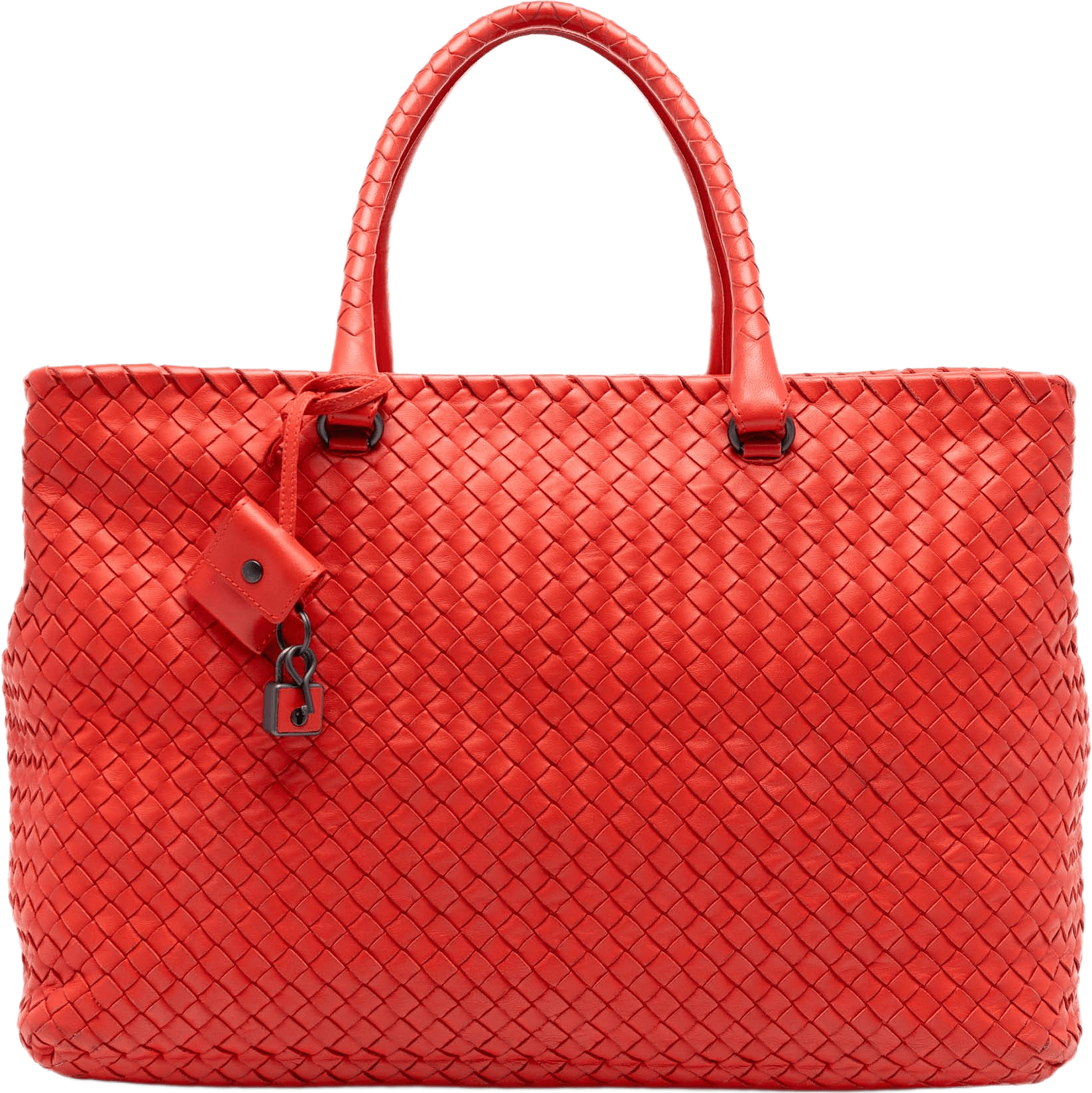 Bottega Veneta Nappa Intrecciato Brick Tote, från Luxclusif, i färgen dark orange.