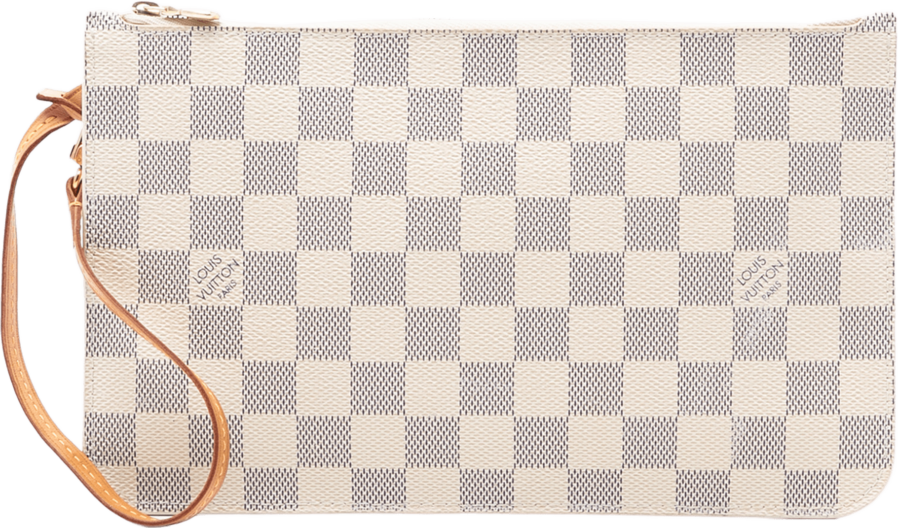 Louis Vuitton Damier Azur Neverfull Mm Pouch, från Luxclusif, i färgen white.