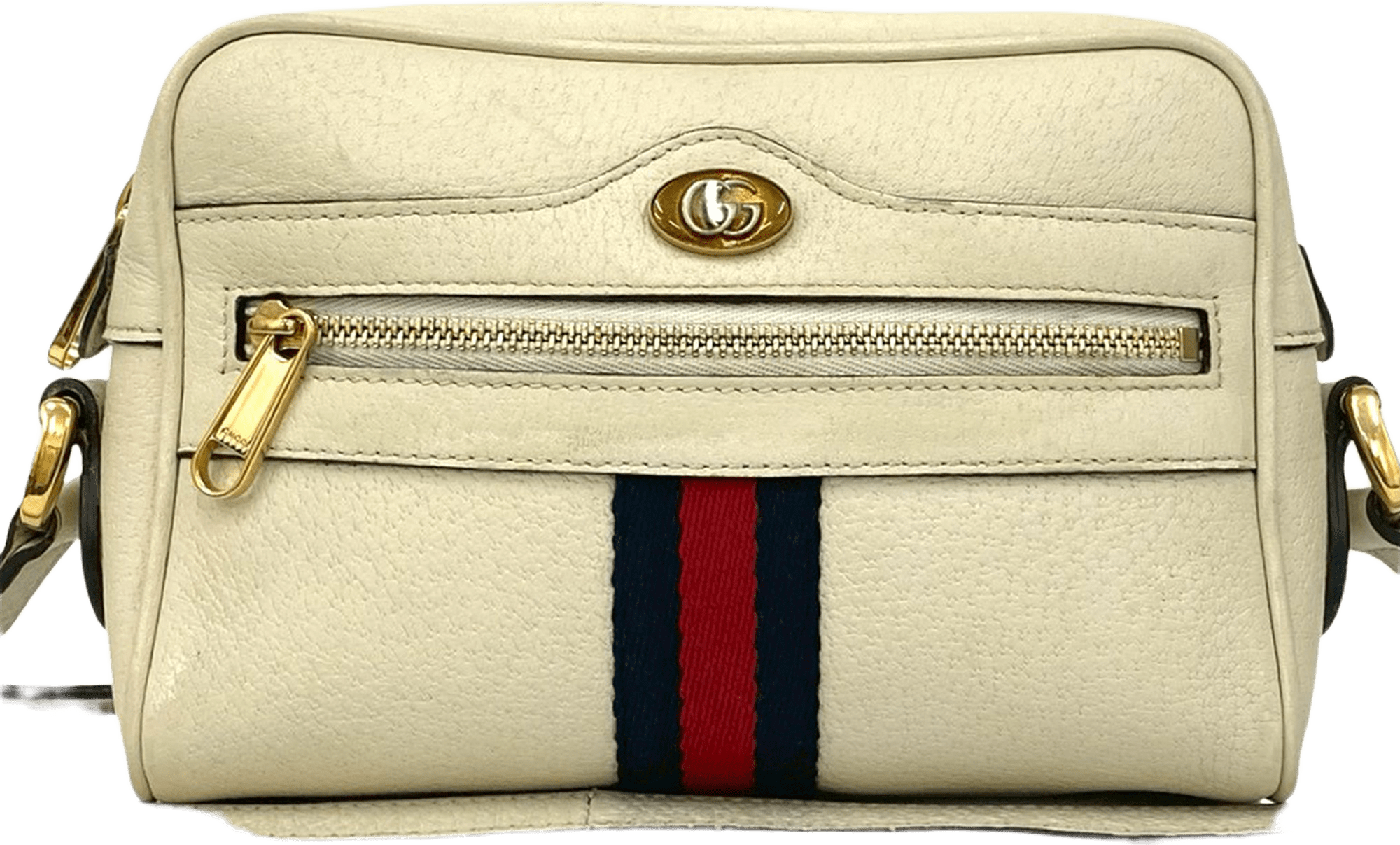 Gucci Mini Leather Ophidia Crossbody, från Luxclusif, i färgen white.