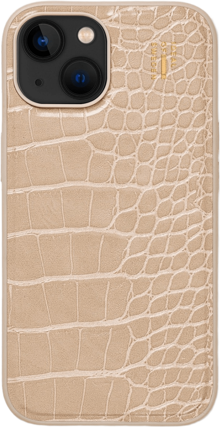 Vegan Leather Case Iphone - Warm Beige Croco