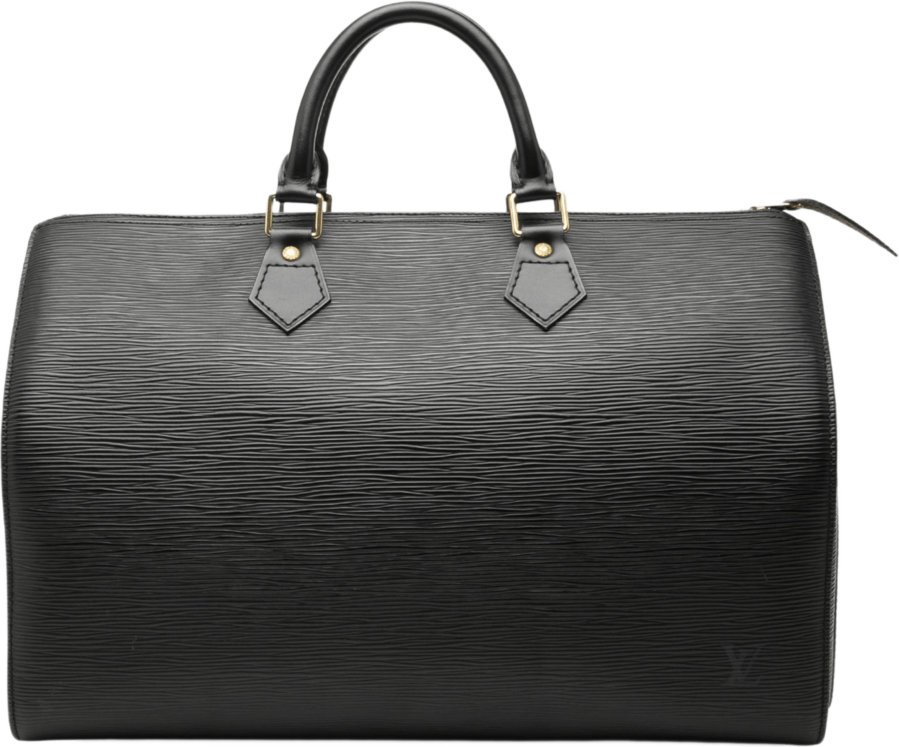 Louis Vuitton Epi Speedy 35, från Luxclusif, i färgen svart.