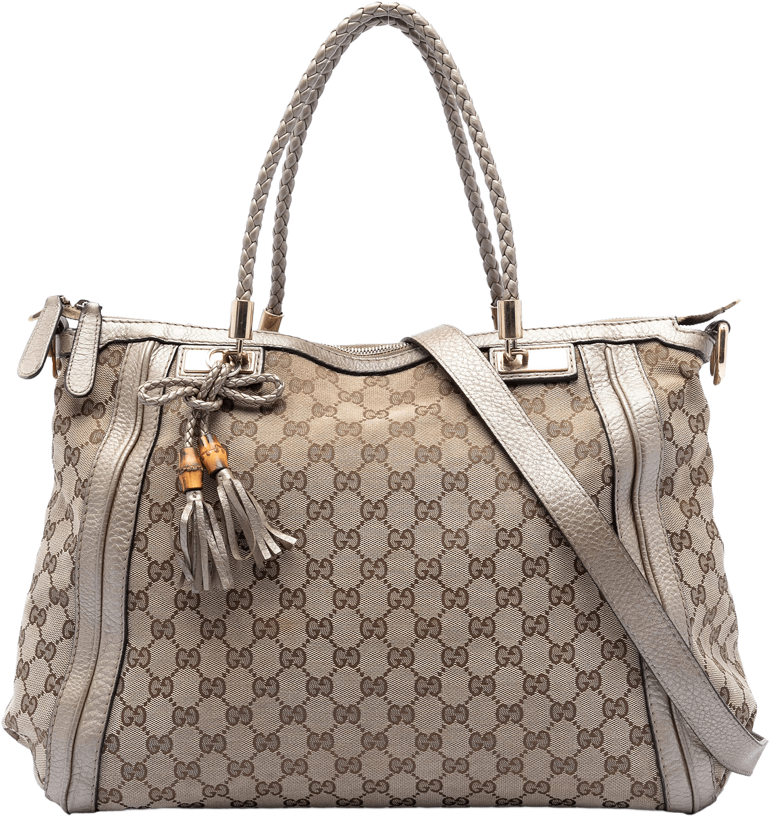 Gucci Gg Canvas Bella Convertible Tote, från Luxclusif, i färgen beige.