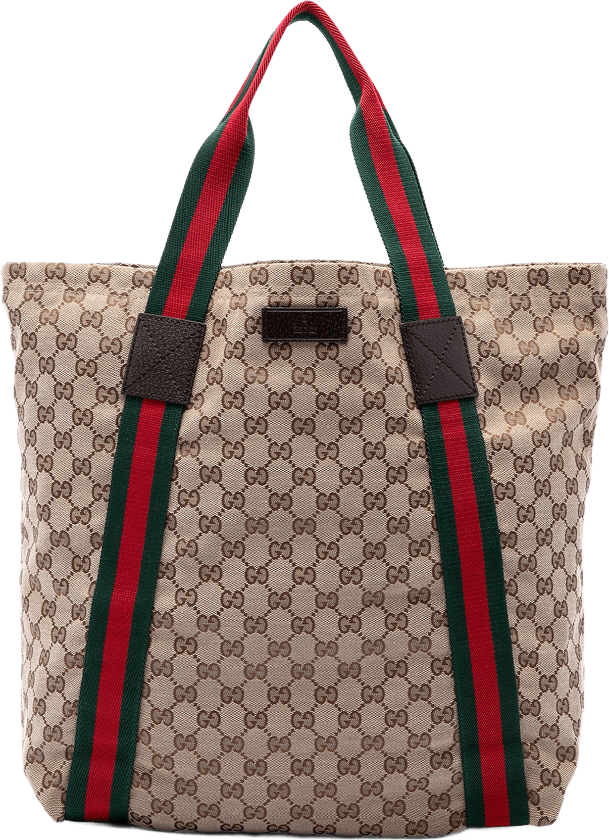 Gucci Gg Canvas Web Tote, från Luxclusif, i färgen beige.