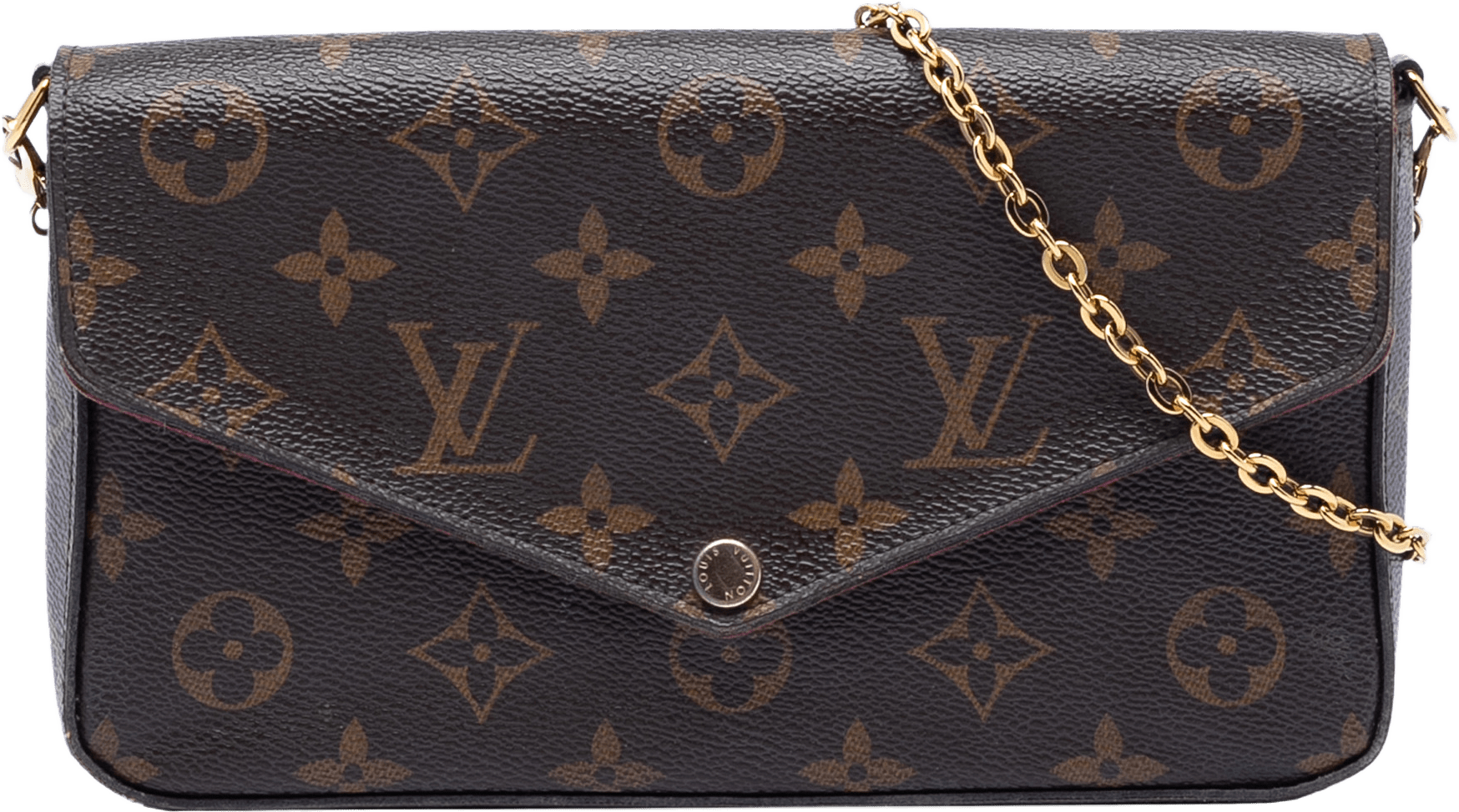 Louis Vuitton Monogram Pochette Felicie, från Luxclusif, i färgen brown.