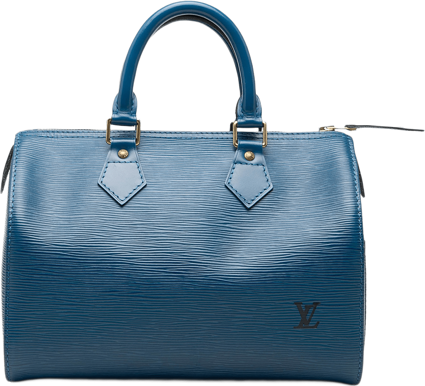 Louis Vuitton Epi Speedy 25, från Luxclusif, i färgen blå.