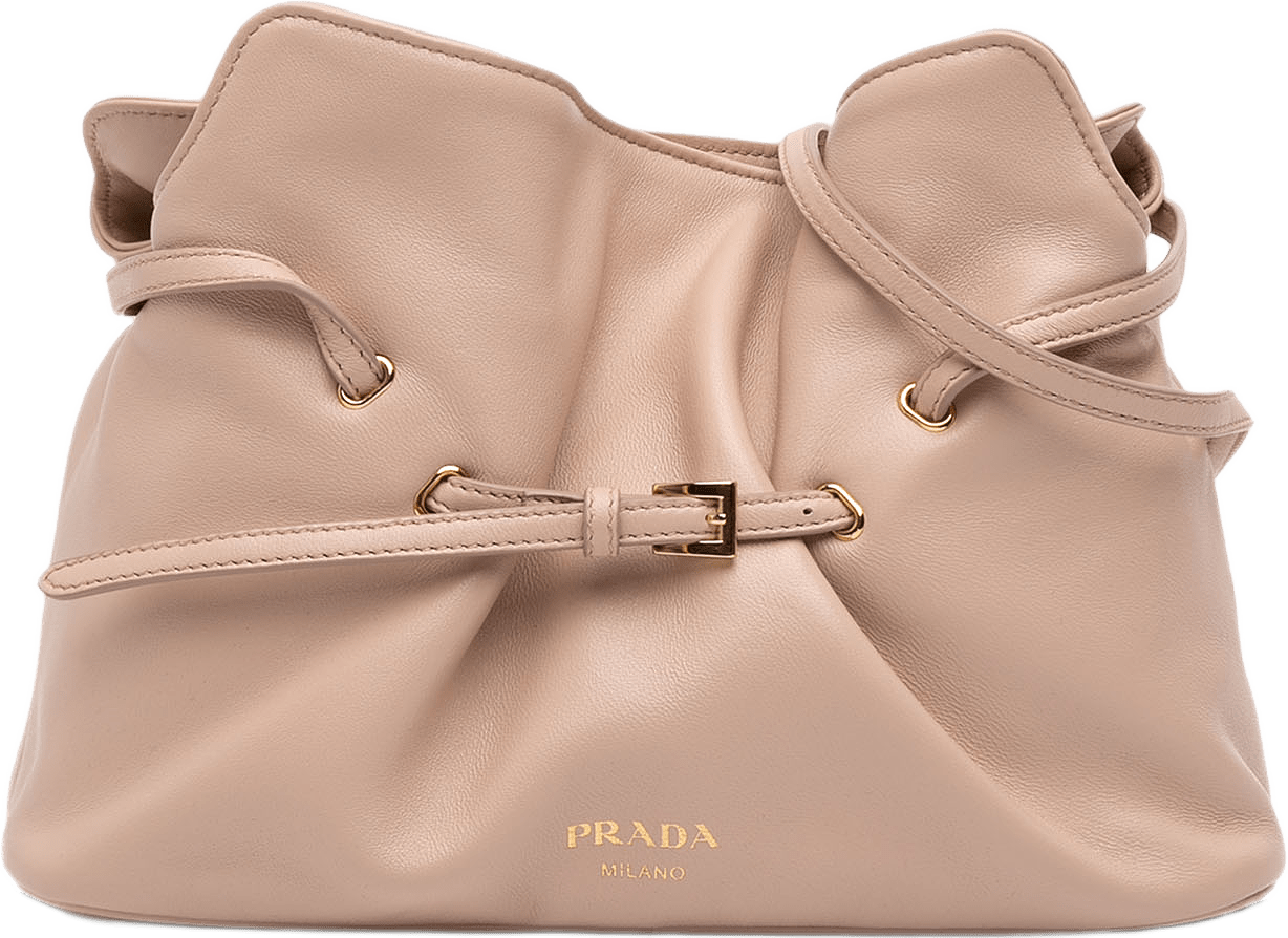 Prada Small Nappa Dada Shoulder Bag, från Luxclusif, i färgen rosa.