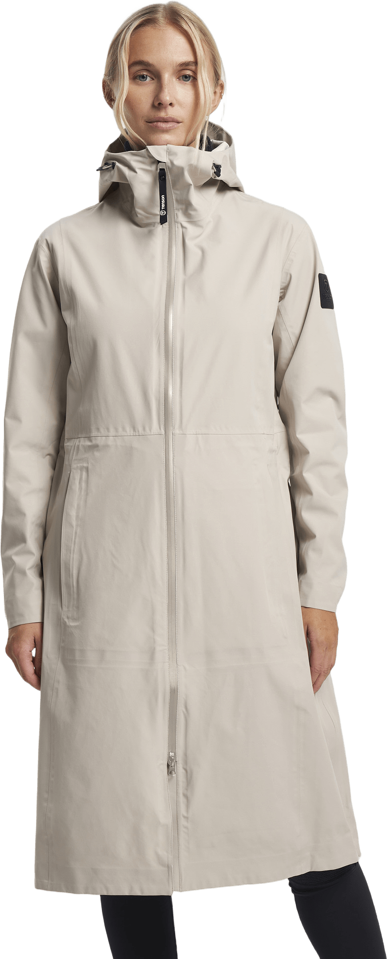 Maxi Parka Women, från Tenson, i färgen ljusbeige.