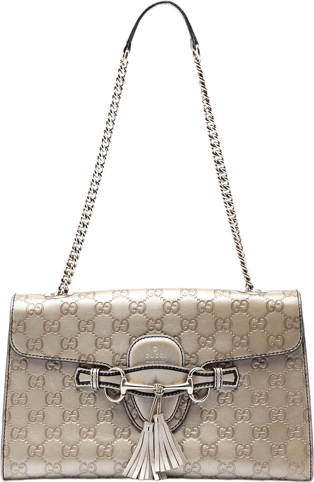 Gucci Medium Guccissima Emily Shoulder Bag, från Luxclusif, i färgen light gold.