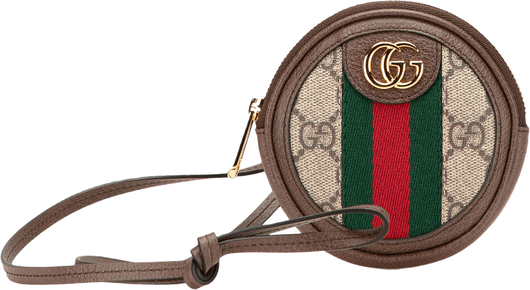 Gucci Mini Gg Supreme Ophidia Round Neck Pouch, från Luxclusif, i färgen beige.