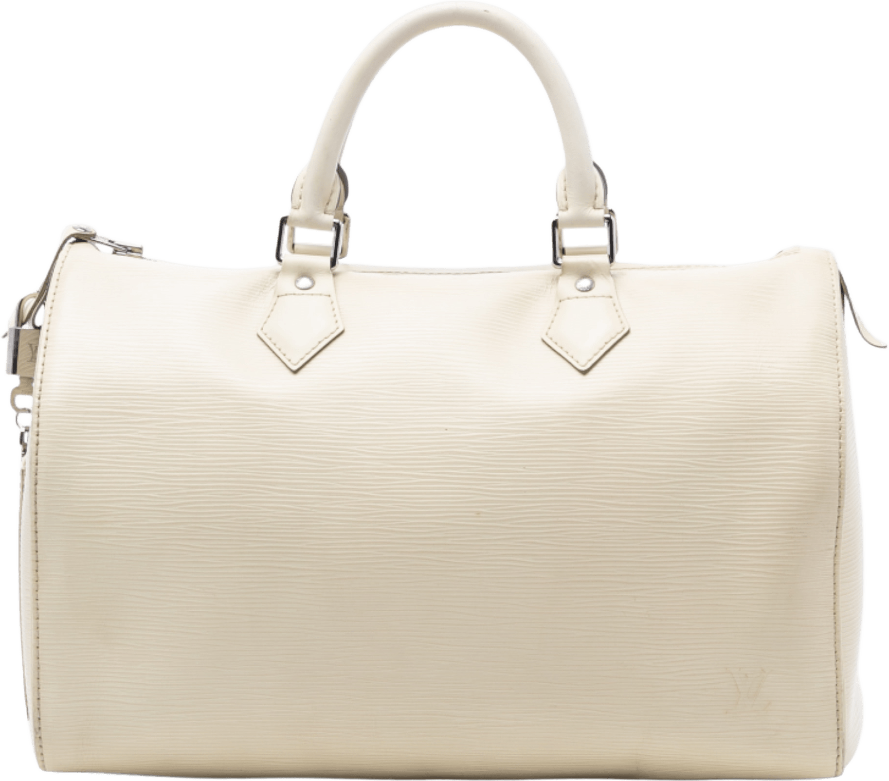 Louis Vuitton Epi Speedy 35, från Luxclusif, i färgen ivory.